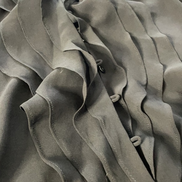 NWOT Sheer Ruffled Front Blouse - Picture 3 of 5